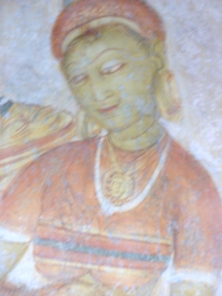 Blurred Fresco painting at Sigiriya caves , Sri Lanka (2011)